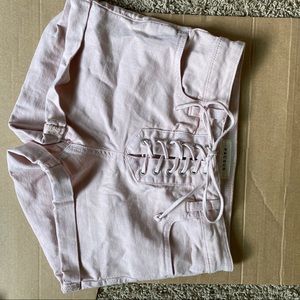 Pink pacsun lace up shorts